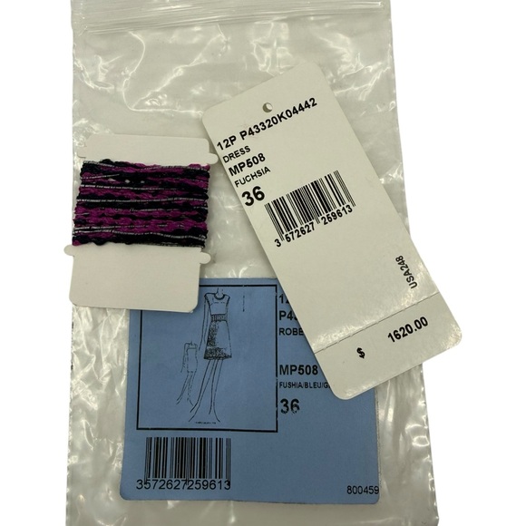 Chanel Bouclé Knit Dress Purple Gray A-Line Sleeveless CC Logo Short FR36 XS - Picture 13 of 14